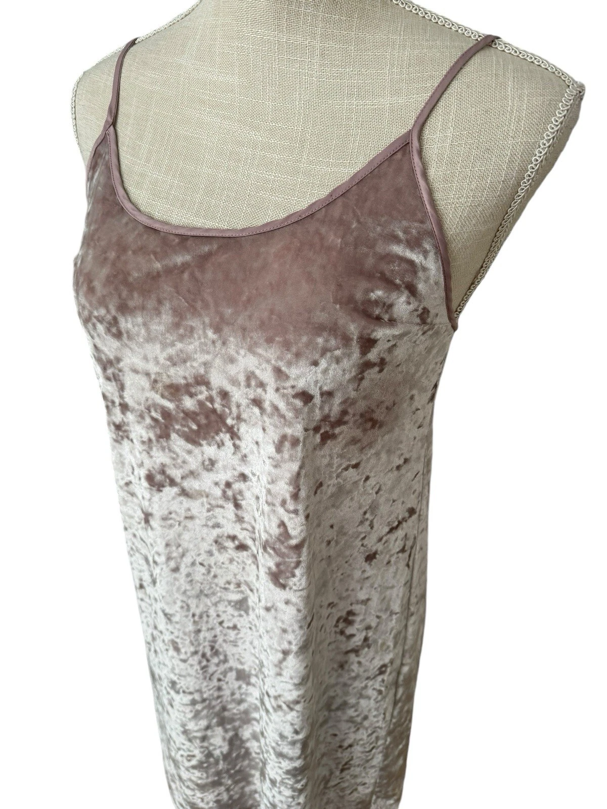 UNDERCOVER Victoria's Secret rosa velluto schiacciato baby doll vestito tubino stravagante taglia XS