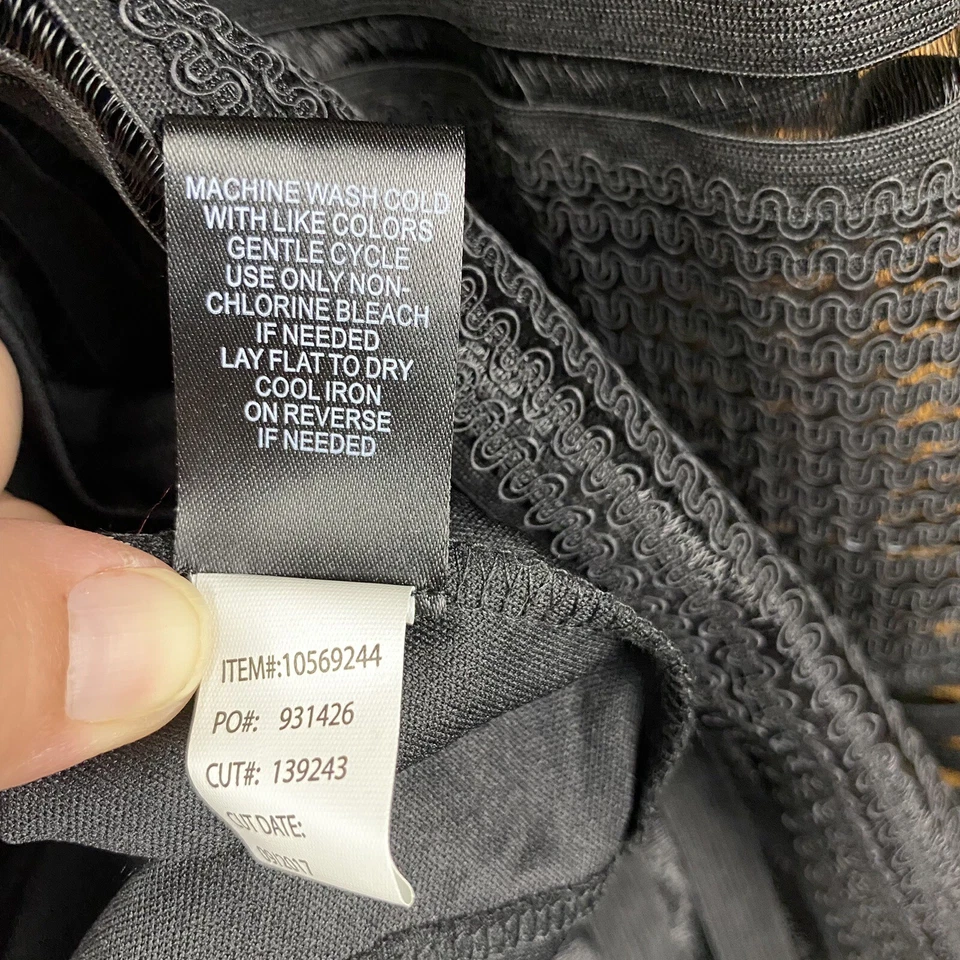 Torrid Black Full Elastic Waist Pleated Mini Skirt Lined Lace Chiffon Size 0 12 - Image 4 of 4