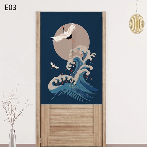 Japanese Style Door Curtain Screen Cotton Linen Noren Cherry Flower Room Divider - Bild 20 von 44