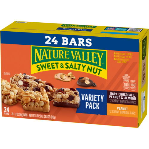 28.8 OZ,Nature Valley Granola Bars, Sweet and Salty Nut, Variety Pack, 24 Bars - Picture 2 of 8