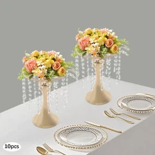 10* Flower Stands Electroplating Crystal Vase Flower Decorate Arrangement Stand
