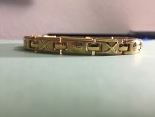 8.5" "SURGICAL STAINLESS STEEL MAGNETIC MAN GOLD BRACELET   ADJUSTABLE 