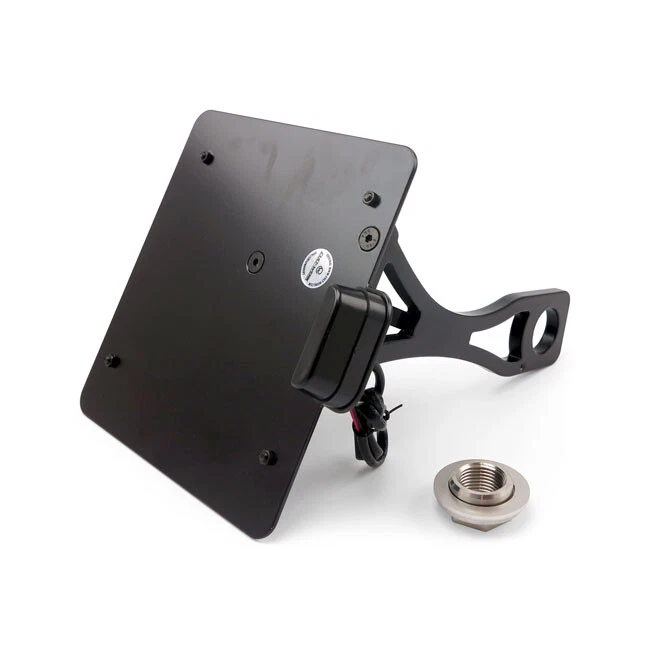 Cultwerk Soporte Matrícula Lateral GER Para Harley-Davidson Dyna 15-17 Negro - Imagen 1 de 1