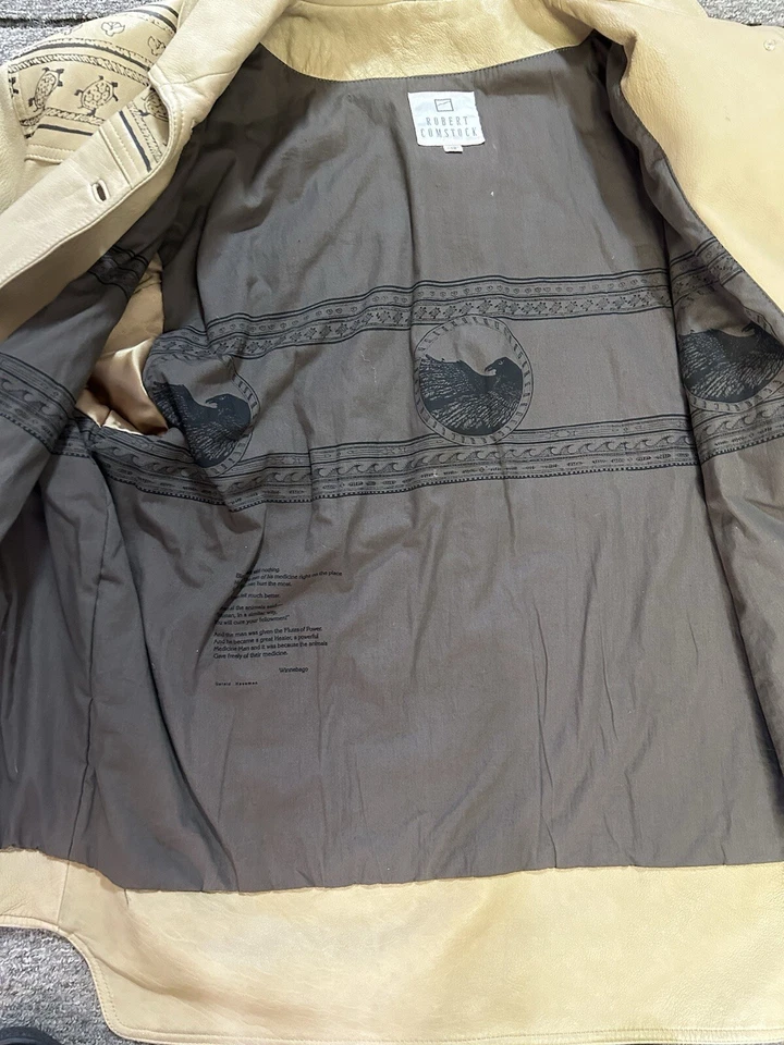 Chaqueta de cuero para mujer Robert Comstock de colección talla 12 color camel” Foto 3 de 4