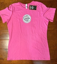 NWT Hot Leathers Official  2017 Sturgis Motorcycle Rally & Races Pink T-Shirt XL