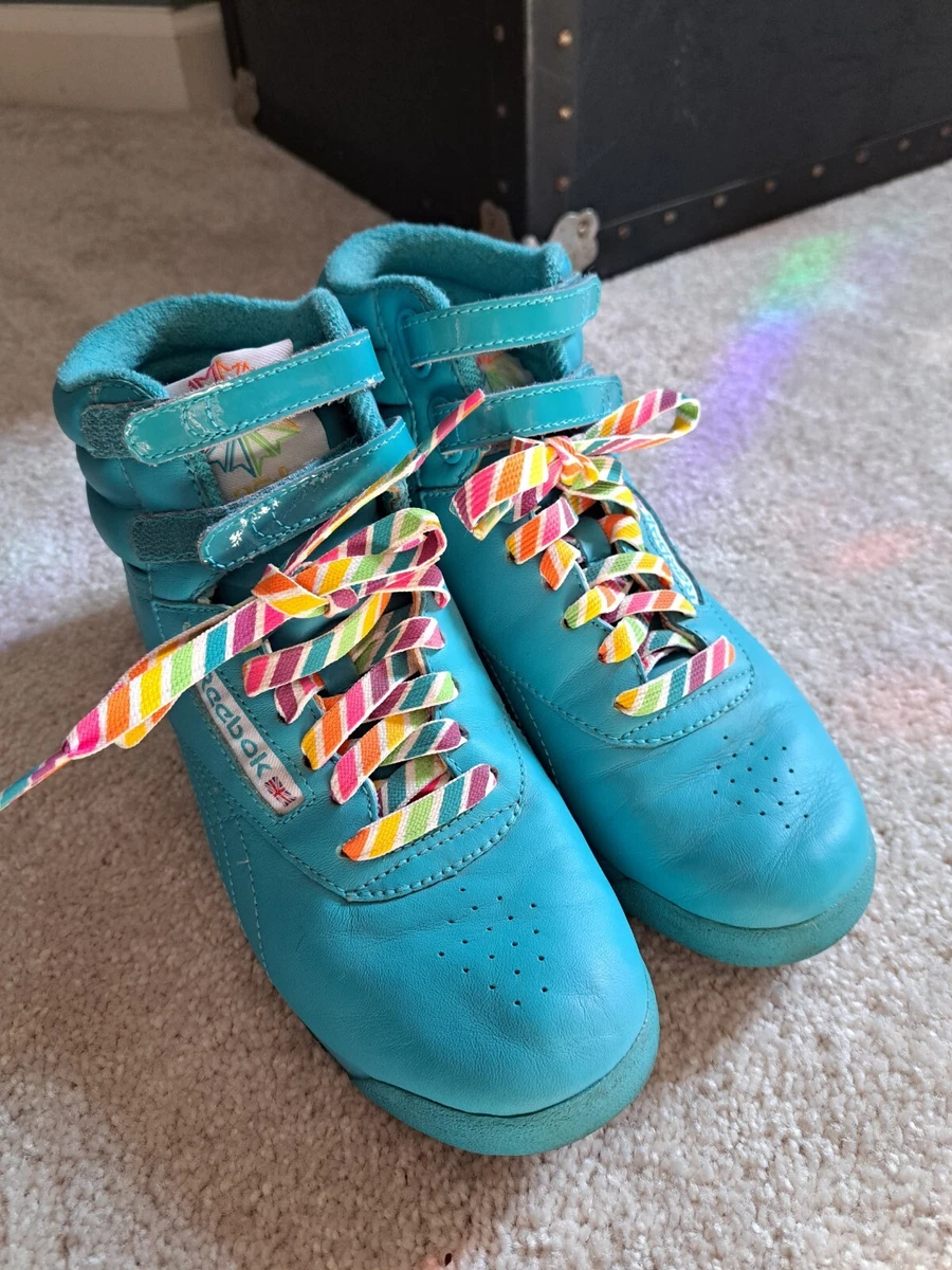 bellen retort Buurt Womens Reebok Freestyle 25th Anniversary Hi Tops Turquoise women&#039;s  size 7 | eBay