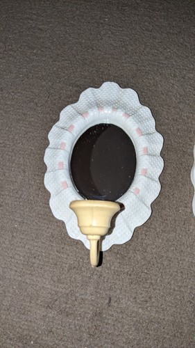 Bollos espejados Burwood Hobnail portavelas estante y espejo central LG años 80 - Imagen 6 de 9