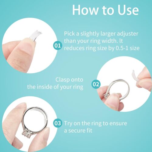 Ring Sizer Adjuster for Loose Rings 8 Pack 8 Sizes Ring Size Adjuster, Invisible - Picture 5 of 6