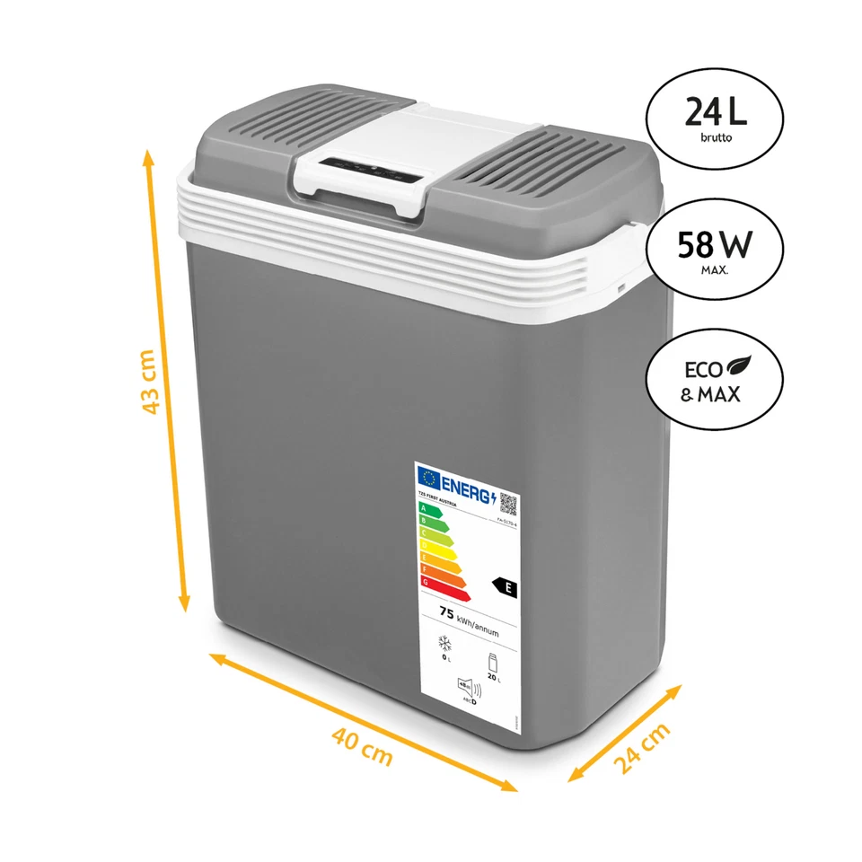 Elektrische Thermobox Thermoelektrische Auto Kühlbox Grau TZS *B-Ware* - Bild 2 von 4