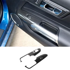 Door Handle Window Lift Button Decoration Frame Trim for Ford Mustang 2015-2023