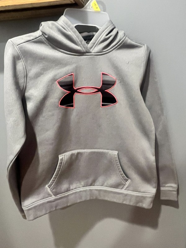 Girls Gray Under Armour Hoodie Size Large 
