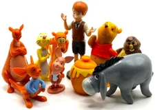 WINNIE THE POOH Figure Play Set DISNEY PVC TOY Tigger EEYORE Piglet KANGA Roo!