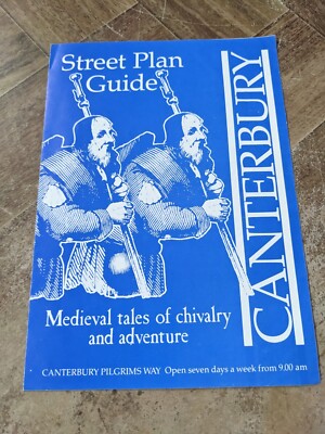 Canterbury Street Plan Guide Medieval Tales of Chivalry and Adventure Brochure