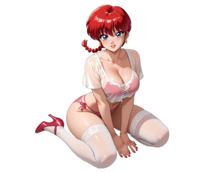 2054 Ranma Sticker, Waterproof, Laminated, Waifu, Sexy