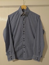 Jiggler Lord Berlue 100% Cotton Blue Gingham Men’s Shirt Size Medium