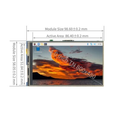 4'' LCD HDMI USB Resistance Touch Screen Support for Raspberry Pi 2B+/3B/3B+ pe66