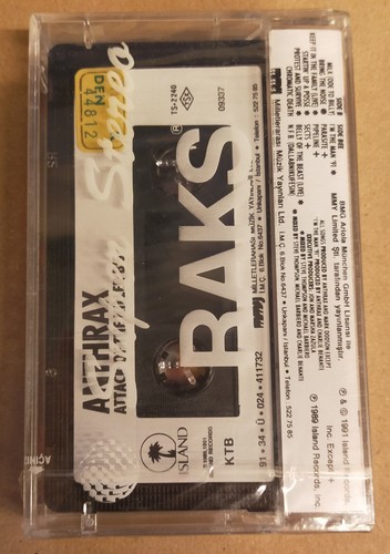 ANTHRAX - ATTACK OF THE KILLER B'S (1991) SEALED CASSETTE MADE IN TURKEY - Picture 2 of 2