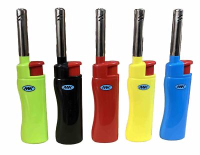 5 MK Mini Barbecue Lighters 5 Pack EZ Long Reach Bbq 5.25  Torch Flame