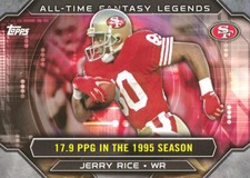 ALL-TIME FANTASY-LEGENDS Jerry Rice 49ERS MVSU Delta-Devils HOF