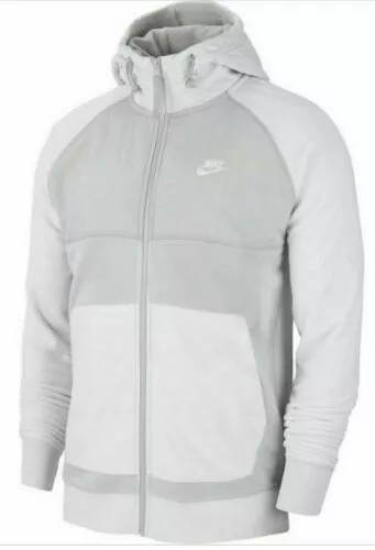 Nike Sportswear Hybrid Graphic Full Zip Hoodie BV3592 059 Light Orewood XXL 2XL