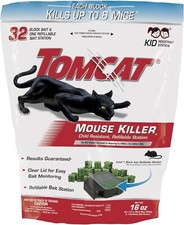 Mouse Mice Rat Killer 32 Blocks Bait Poison Rodent Station Trap Tomcat Control