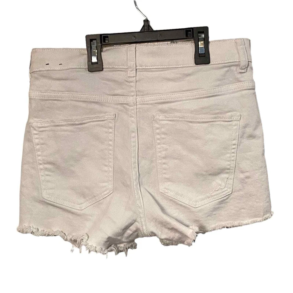 Express Cut Off Shorts Womens Size 6 White Jean Distressed Ripped high waisted - Image 2 of 4