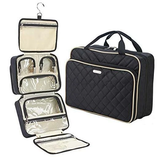 Extra Large Toiletry Bag with Hanging Hook Travel Makeup Case