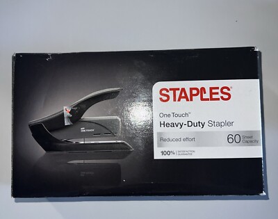 STAPLES BRAND-HEAVY DUTY STAPLES-REDUCED EFFORT-60 SHEET CAPACITY-NEVER USED