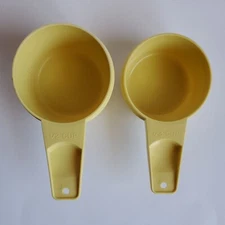 Vintage Tupperware Yellow 1/2 & 1/3 Nesting Measuring Cups 764-5 765-5