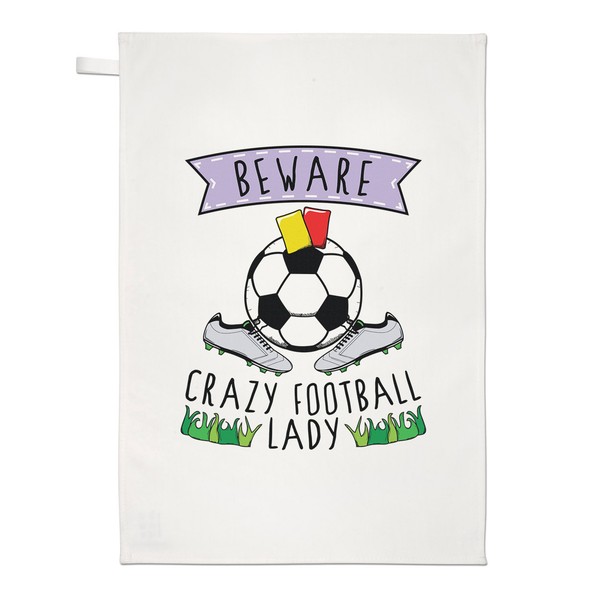 Beware VerrüCkte FußBall Damen Geschirrtuch SpüLlappen - Lustig Sport FußBall-image