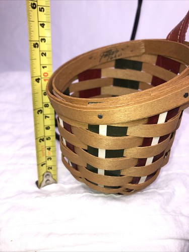 Longaberger Christmas Wall hanging Storage Basket 5"h x 3.5”dia. 2009 - Picture 13 of 14