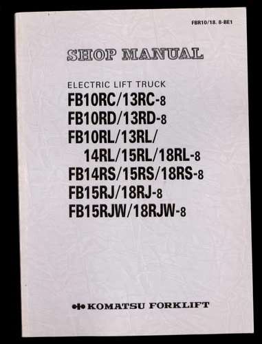 KOMATSU FORKLIFT - electric LIFT TRUCK model FB10RC/13RC-8 - SERVICE MANUAL 