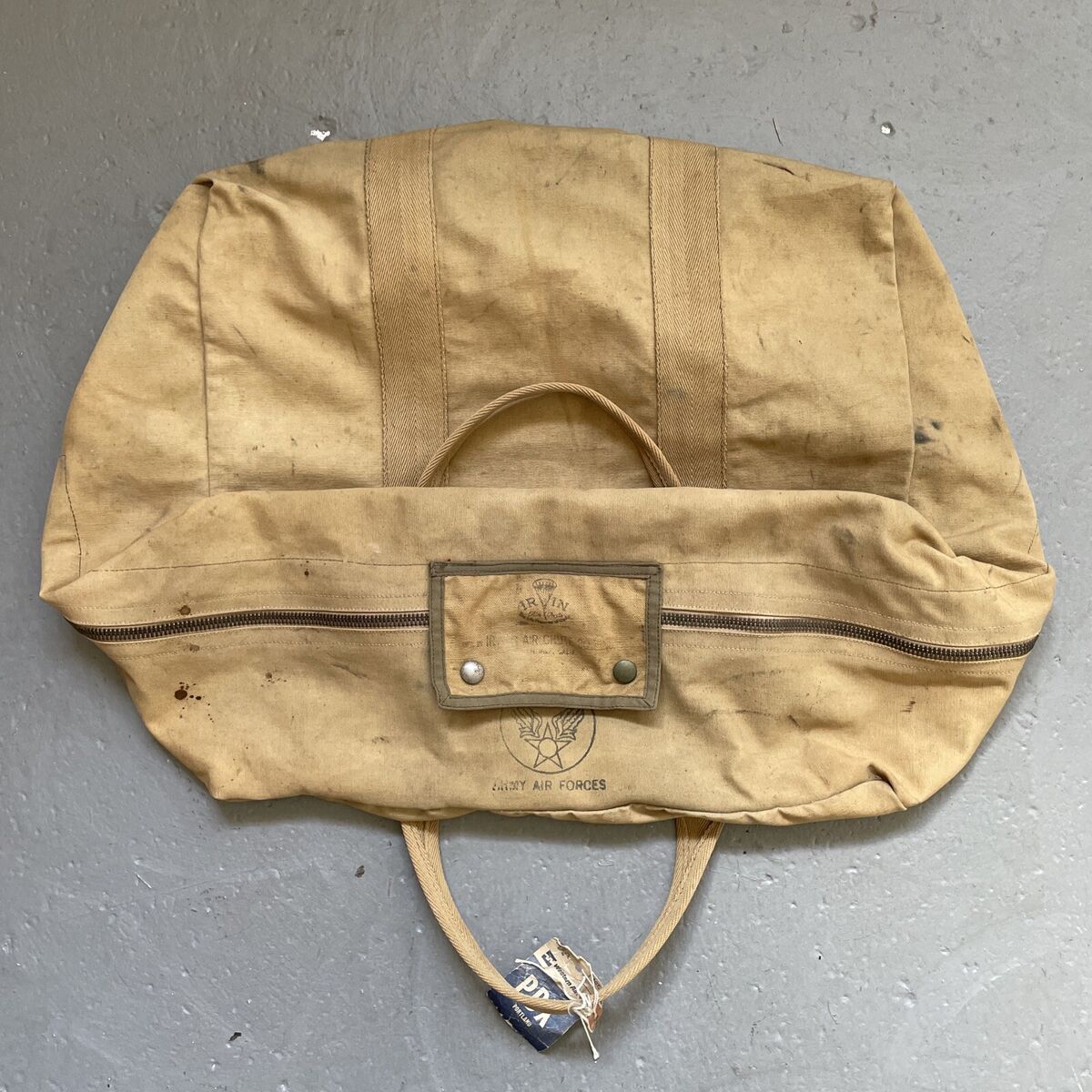 Vintage 1940s WWII US Army Air Forces Parachute Canvas Vintage 1940s WWII US Army Air Forces Parachute Canvas