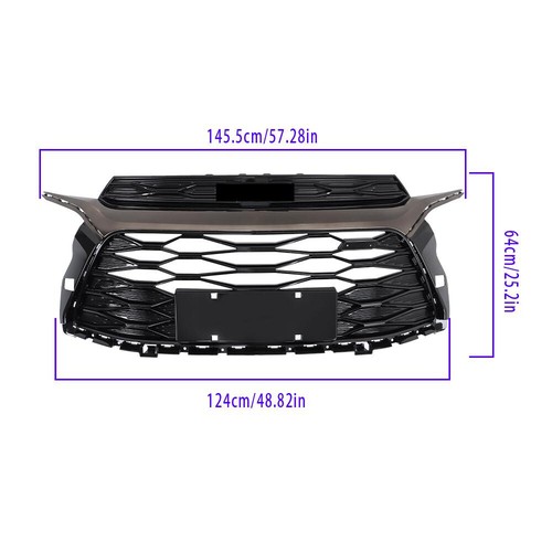 LABLT Front Upper Grill Grille For 2021-2023 Chevrolet Trailblazer Mesh Style - Picture 11 of 11
