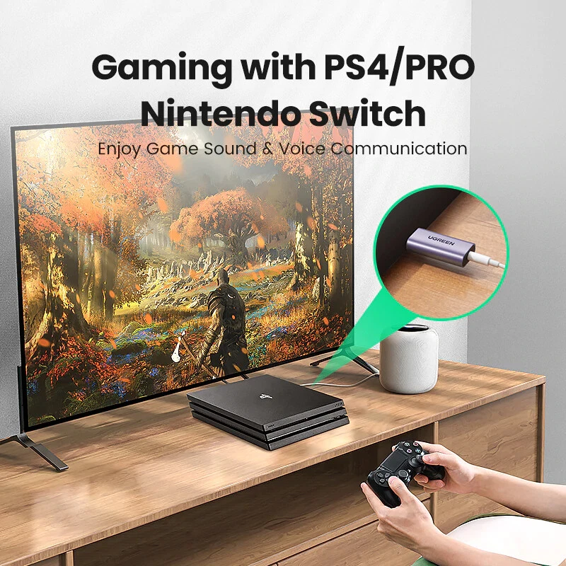 Ugreen Sound Card Adapter USB to 3.5mm Audio Stereo Aux External Converter - Image 3 of 4