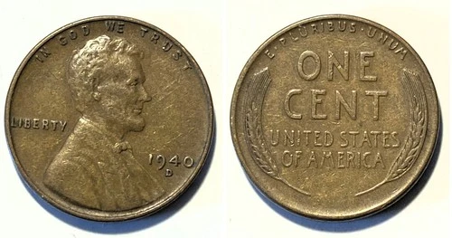 1940  D  Lincoln Wheat Cent,  XF+ ?, Good Details
