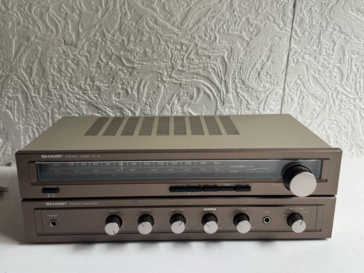 Sharp Tuner Amplificador SA-10 AM/FM Receptor Estéreo 1980