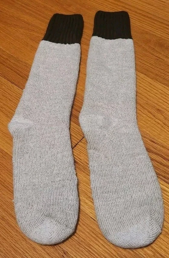 De Colección Par Para Hombres Bota Larga Calcetines Marrón Blanco Caza Senderismo Invierno Al Aire Libre Cálidos Foto 2 de 4