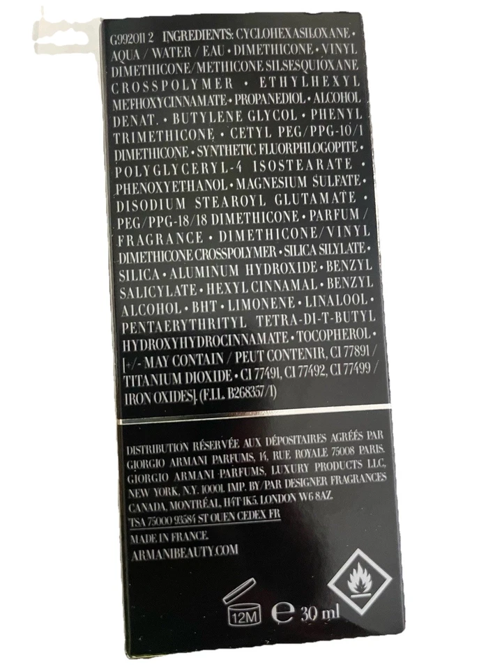 Giorgio Armani POWER FABRIC+ Full Coverage Foundation 24h Wear SPF 20 Choose - Image 4 of 4