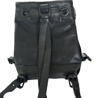 Opening Ceremony Black Leather Bucket Backpack Opening Ceremony Black Izzy Leather Backpack Purse FLAWS  main image 2
