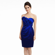 Women's Maggy London Blue Strapless Knee Length Party Cocktail Dress | Size 12