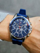 Tommy Hilfiger Mason Men's Blue Watch New Authentic Gift Box Included From Japan