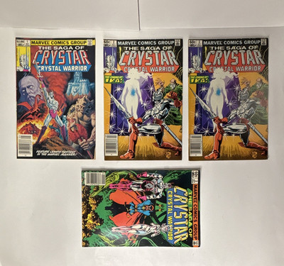Marvel Comics The Saga of Crystar, Crystal Warrior Comic Book Lot #2 Bronze Age