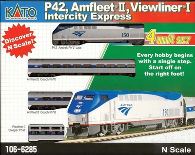 Kato N Amfleet & Viewliner Intercity Express Train-Only Set Ready to Ru 106-6285