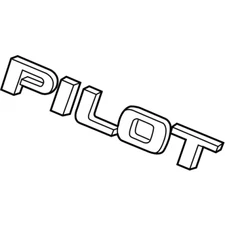 Honda Genuine Oem 75722TG7A00 Rear Pilot Nameplate Emblem 2016-2022 Pilot SUV