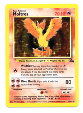 Moltres - 12/62 - Pokemon Fossil Unlimited Holo Rare Card WOTC NM