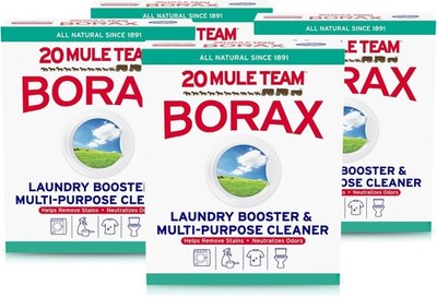 20 MULE TEAM Laundry Detergent All Natural Booster Multi Cleaner-65Oz Pack of 4