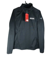 The North Face Women's NWT Tech Sz M Black Logo 1/4 Zip Outdoor Fleece Pullover 