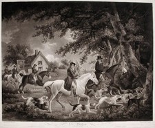 George MORLAND, Edward BELL / Fox Hunting Going into Cover 1801