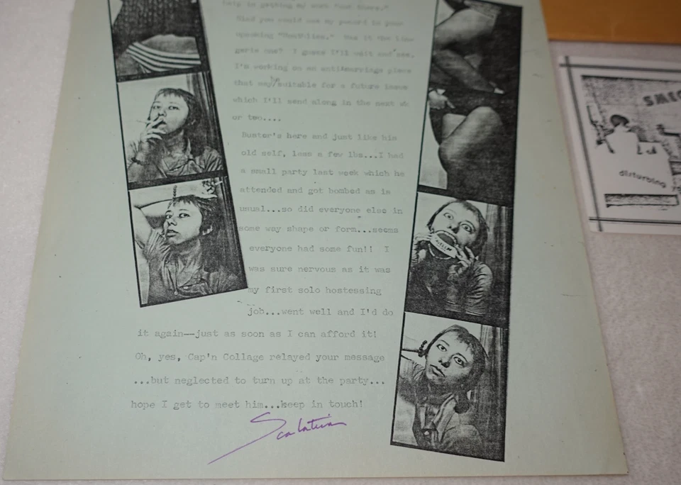 Scarlatina Lust FIRMADO 1980 Carta Smegmail Arte Sobre Original Raro De Colección - Imagen 3 de 4